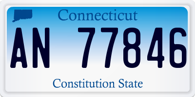 CT license plate AN77846