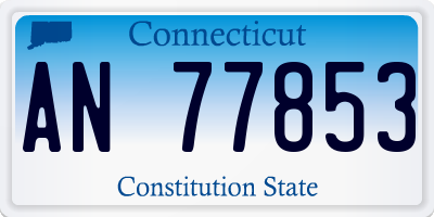 CT license plate AN77853