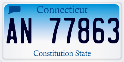 CT license plate AN77863