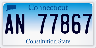 CT license plate AN77867