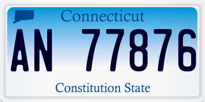 CT license plate AN77876