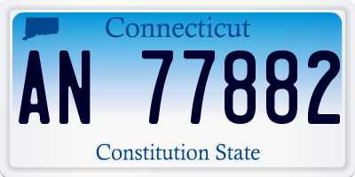 CT license plate AN77882