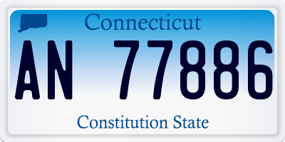 CT license plate AN77886