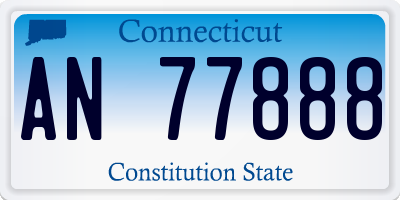 CT license plate AN77888