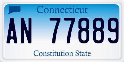 CT license plate AN77889