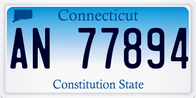 CT license plate AN77894