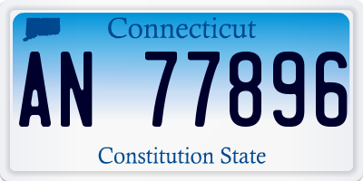 CT license plate AN77896