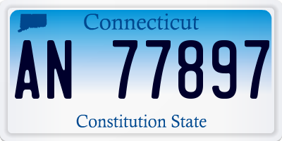 CT license plate AN77897