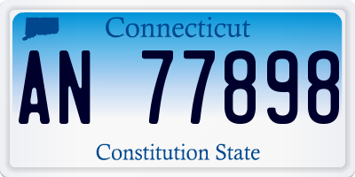 CT license plate AN77898