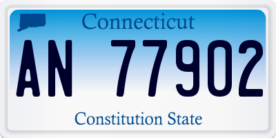 CT license plate AN77902