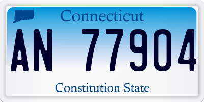 CT license plate AN77904
