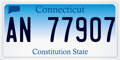CT license plate AN77907