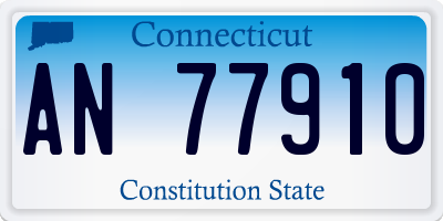 CT license plate AN77910