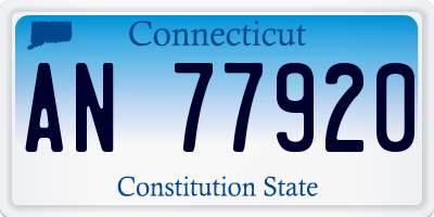 CT license plate AN77920