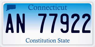 CT license plate AN77922