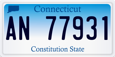 CT license plate AN77931