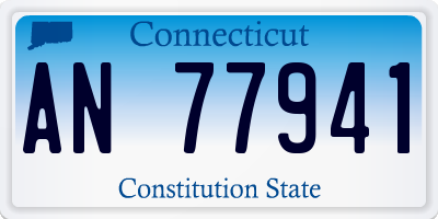 CT license plate AN77941