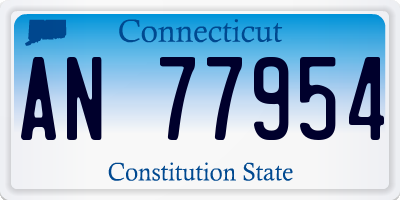 CT license plate AN77954