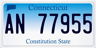 CT license plate AN77955