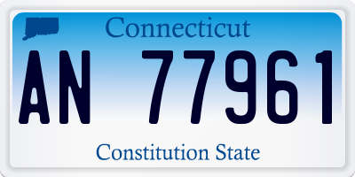 CT license plate AN77961