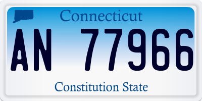 CT license plate AN77966