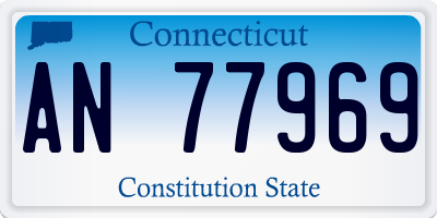 CT license plate AN77969