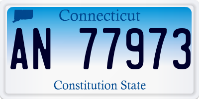 CT license plate AN77973