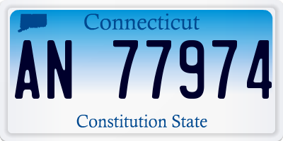 CT license plate AN77974