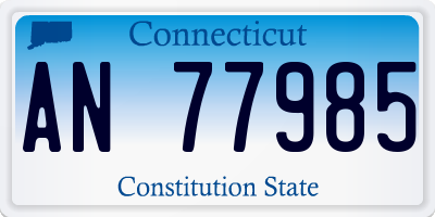 CT license plate AN77985