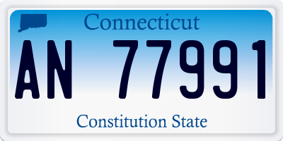 CT license plate AN77991