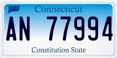 CT license plate AN77994