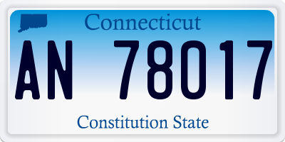 CT license plate AN78017