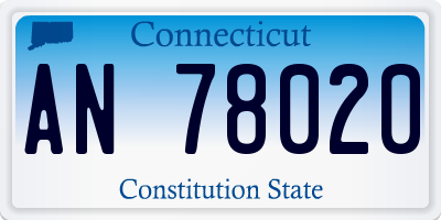 CT license plate AN78020