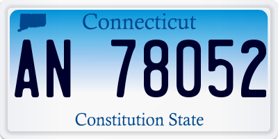 CT license plate AN78052