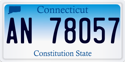 CT license plate AN78057