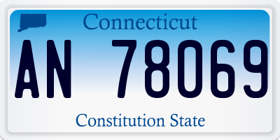 CT license plate AN78069