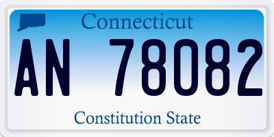 CT license plate AN78082