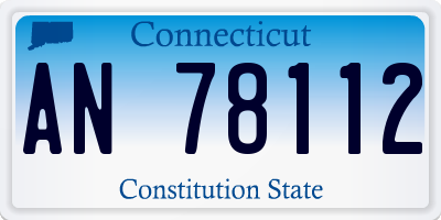 CT license plate AN78112