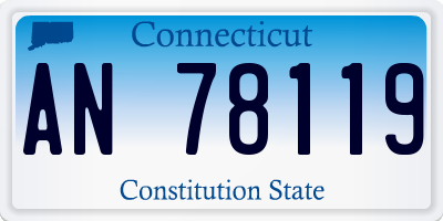 CT license plate AN78119