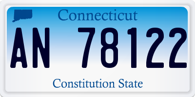 CT license plate AN78122