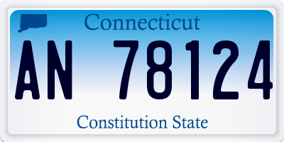 CT license plate AN78124