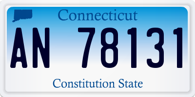 CT license plate AN78131