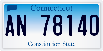 CT license plate AN78140