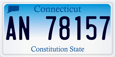 CT license plate AN78157