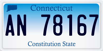 CT license plate AN78167