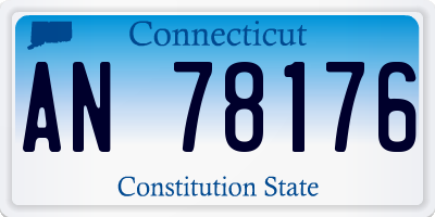 CT license plate AN78176