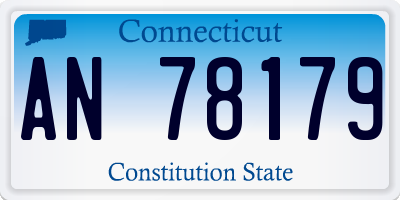 CT license plate AN78179