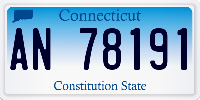 CT license plate AN78191