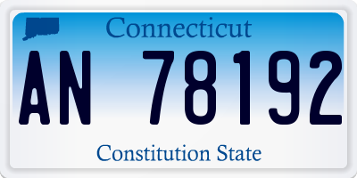 CT license plate AN78192