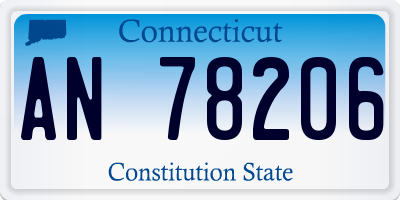 CT license plate AN78206